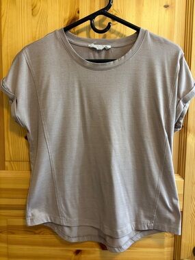 Pink Rose Taupe Short Sleeve Crewneck Top
